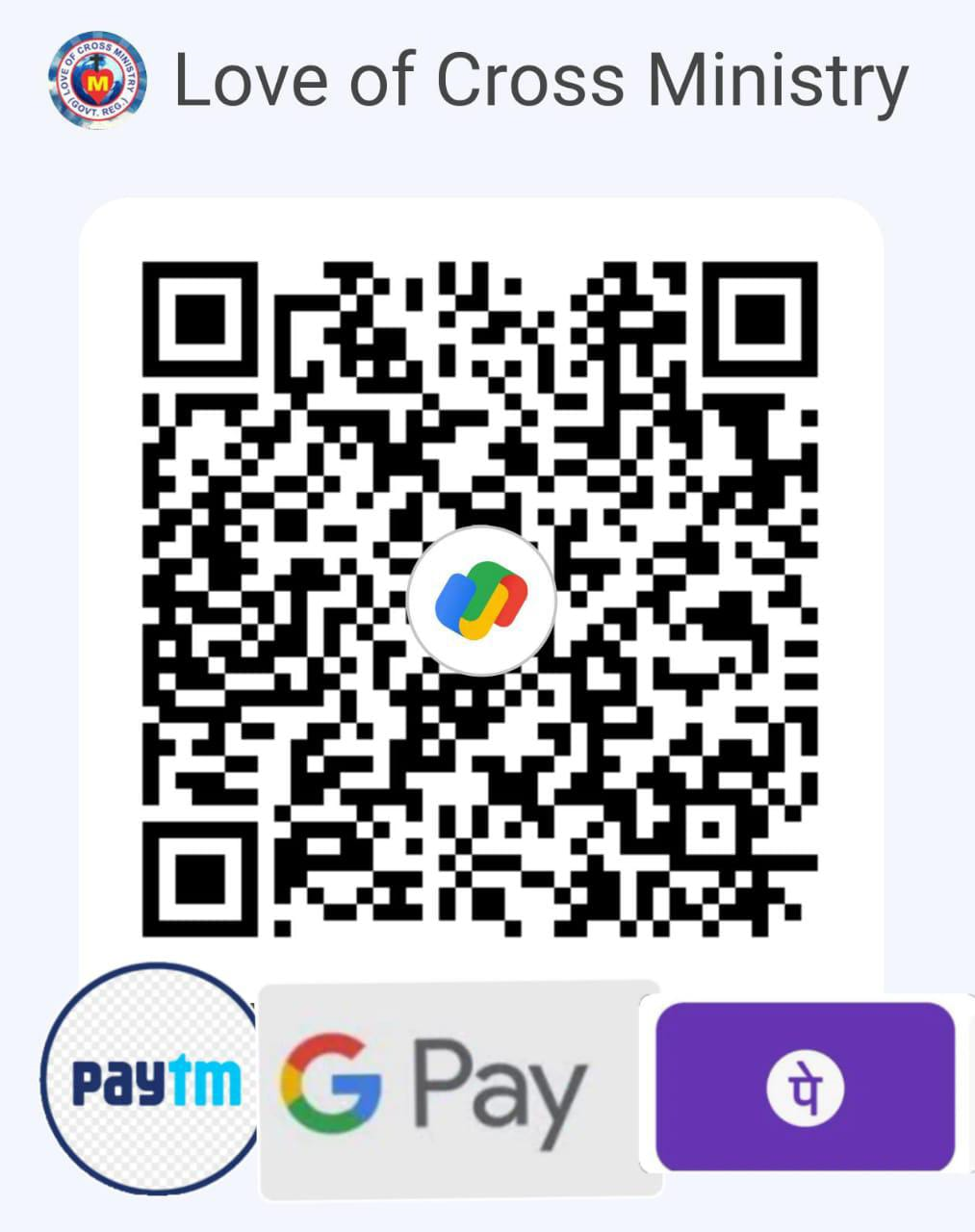 UPI QR Code for Love of Cross Ministry